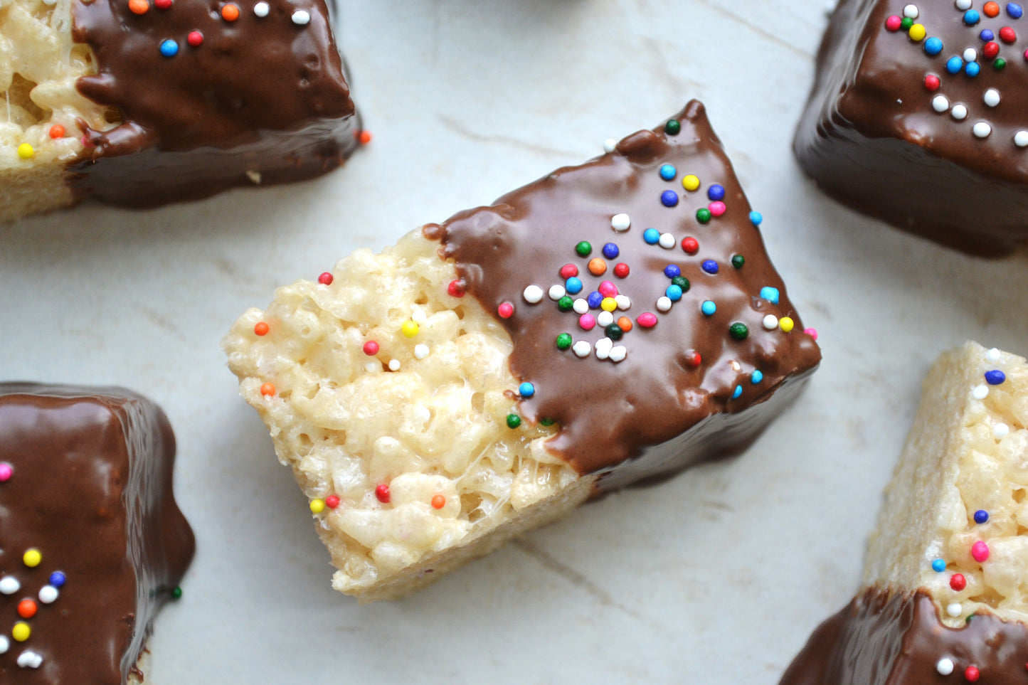 Chocolate dipped Rice Crispy Treats