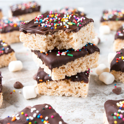 Chocolate dipped Rice Crispy Treats